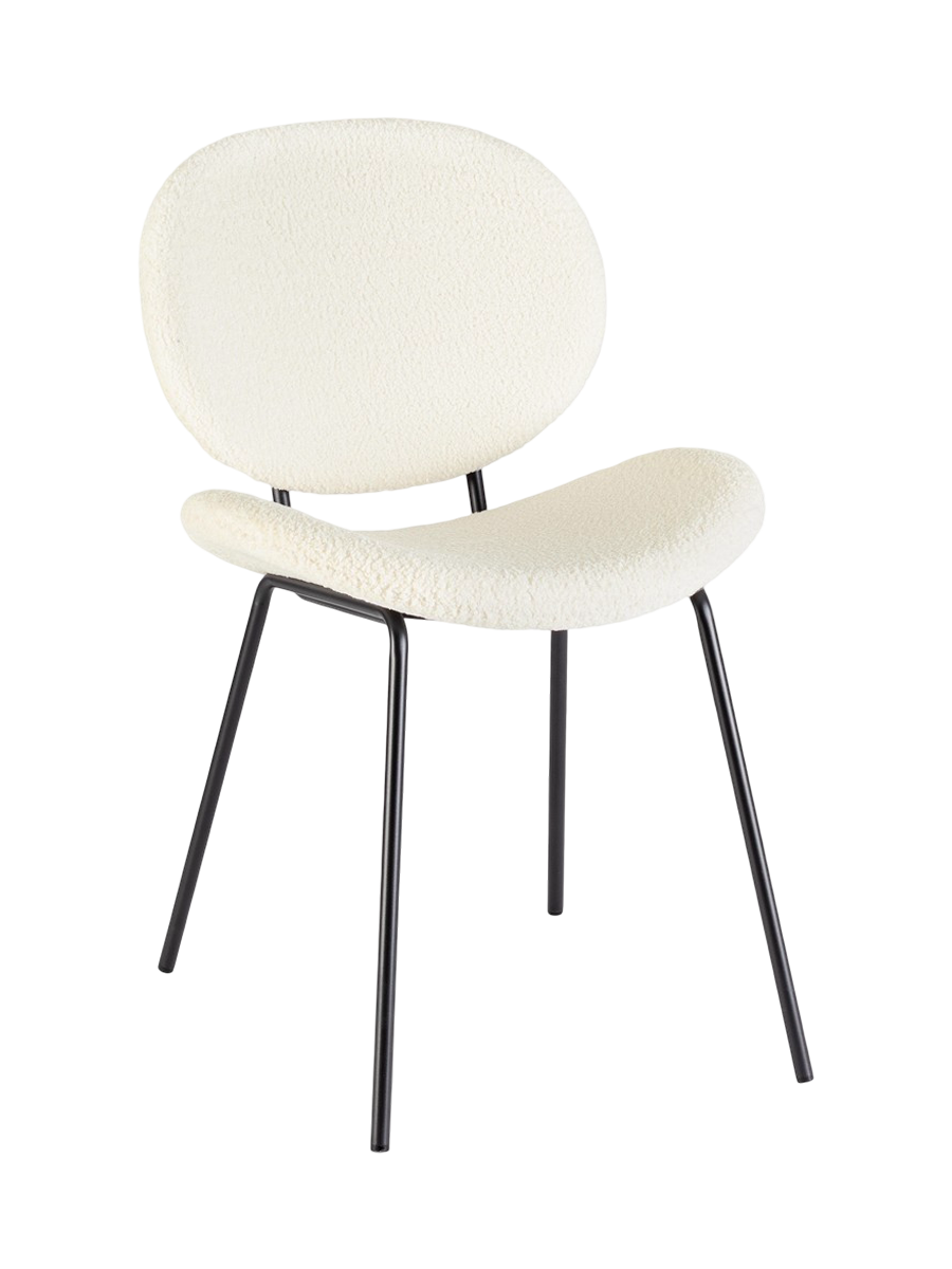 
Chaise de salle à manger design « Maddie » - Bouclé Blanc