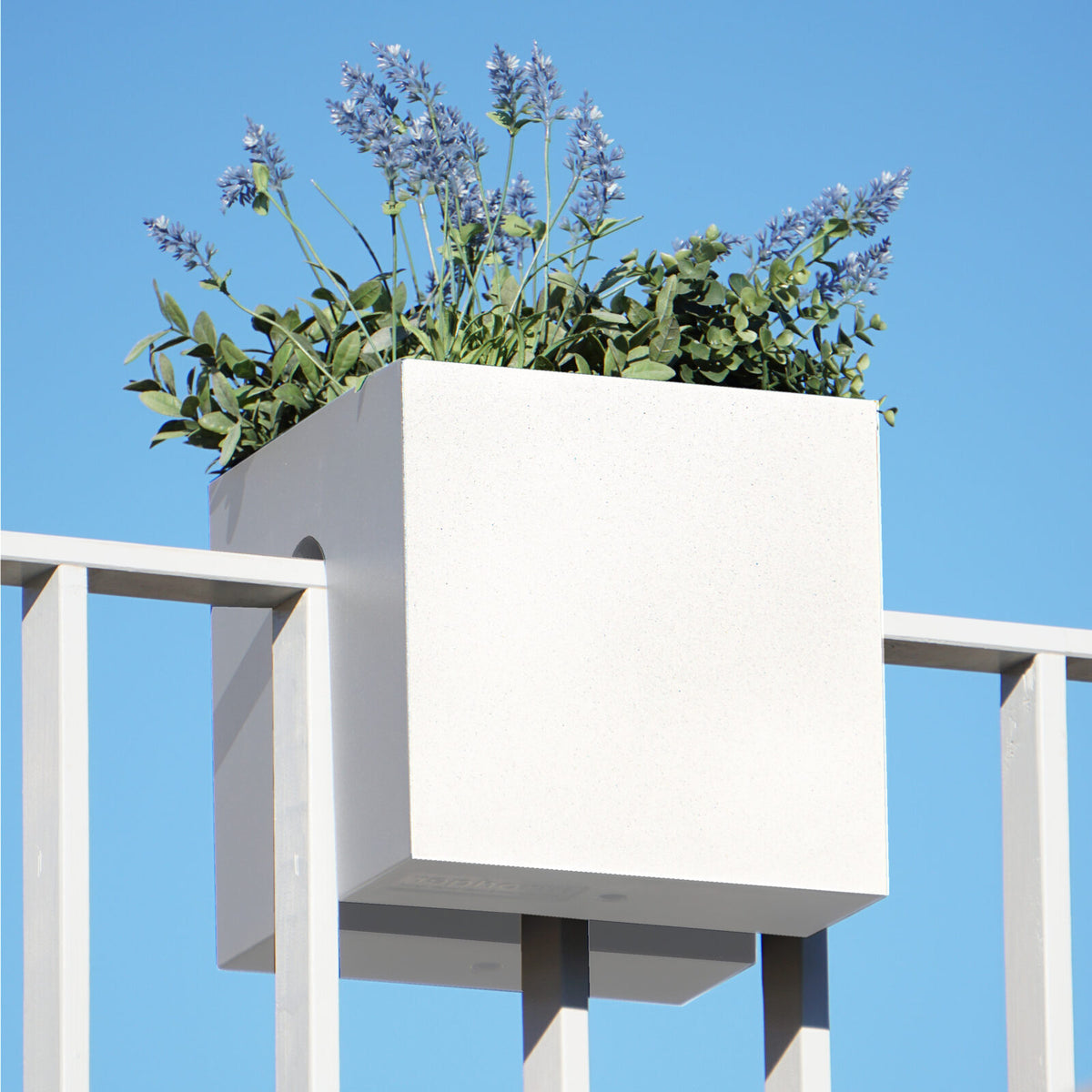 
Jardinière de balcon pour boutures Cube blanc 30 cm