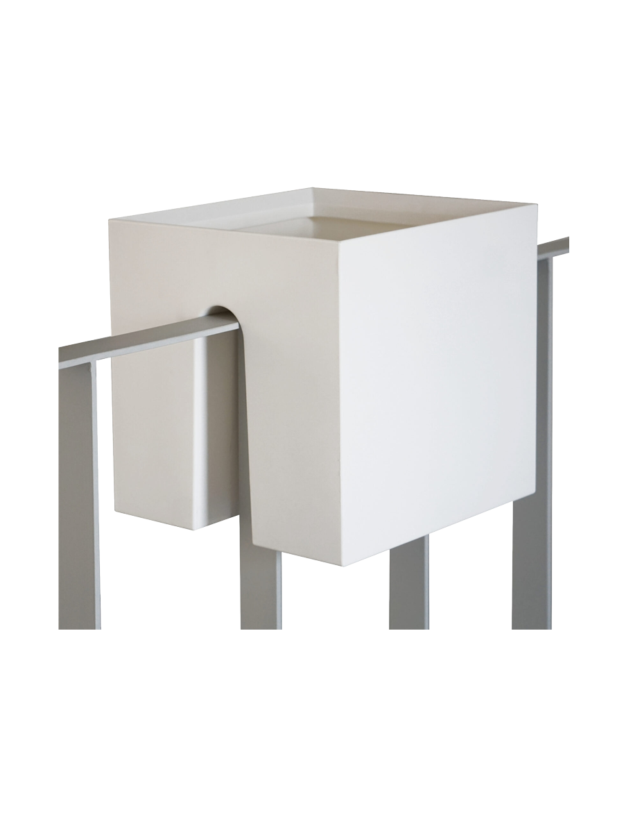 
Jardinière de balcon pour boutures Cube blanc 30 cm