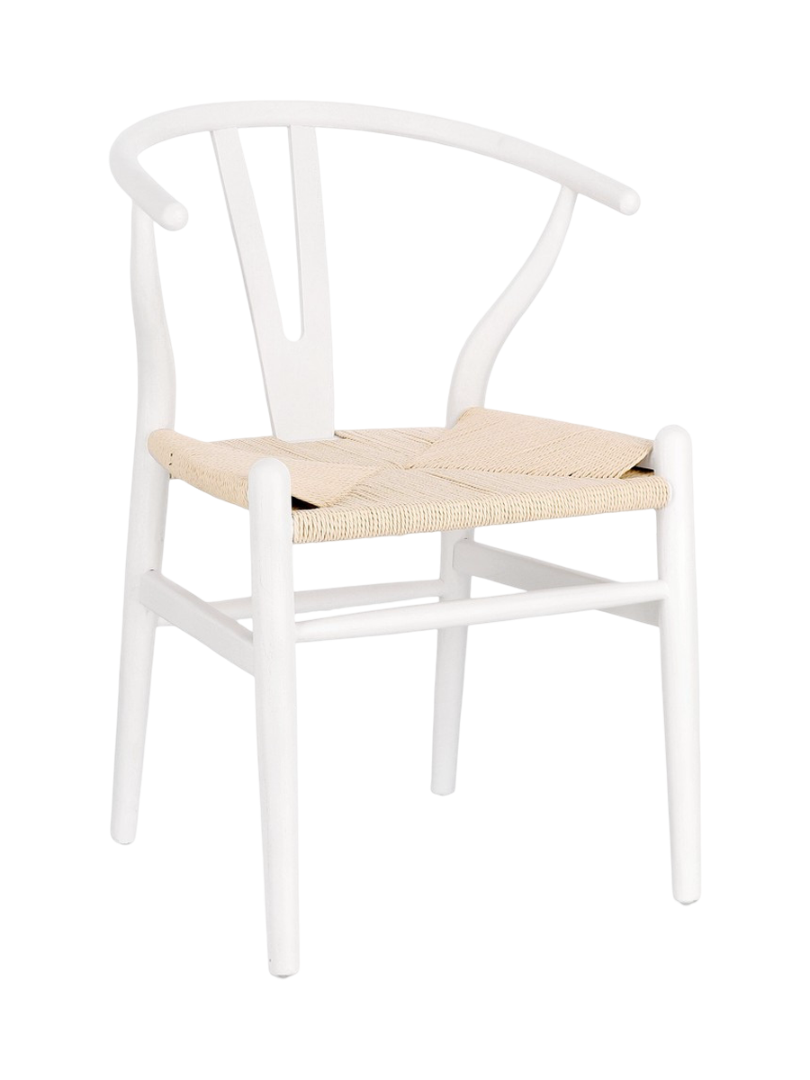 
Massivholz Design Esszimmerstuhl „Artemia“ - Weiss/Natural