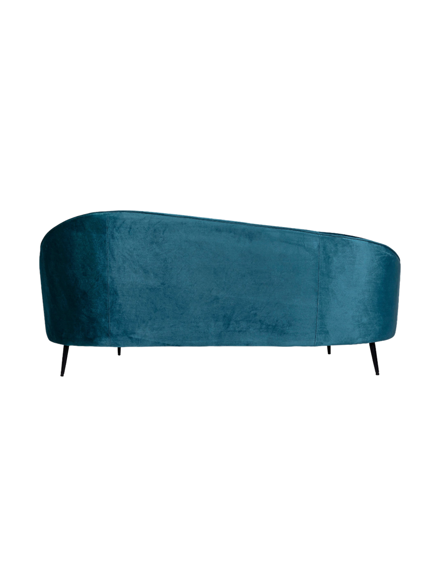 
3-Sitzer Design Sofa „Constance“ - Samt Petrol