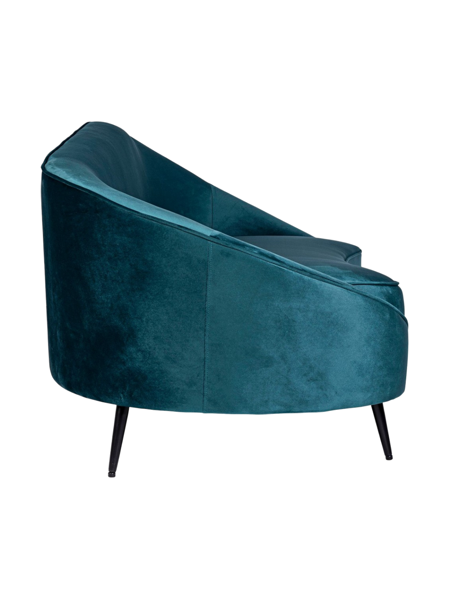 
3-Sitzer Design Sofa „Constance“ - Samt Petrol
