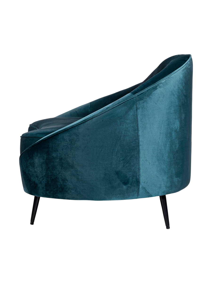 
3-Sitzer Design Sofa „Constance“ - Samt Petrol