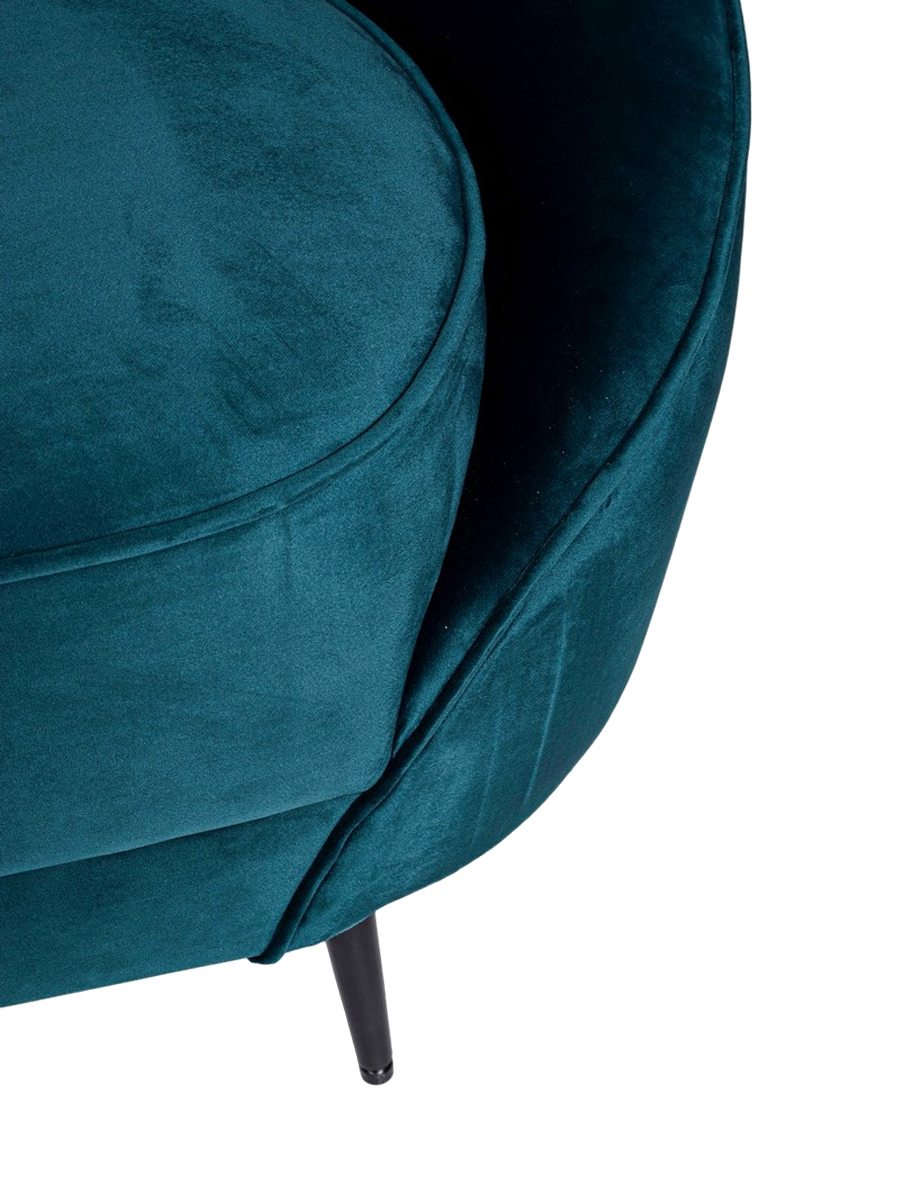 
3-Sitzer Design Sofa „Constance“ - Samt Petrol
