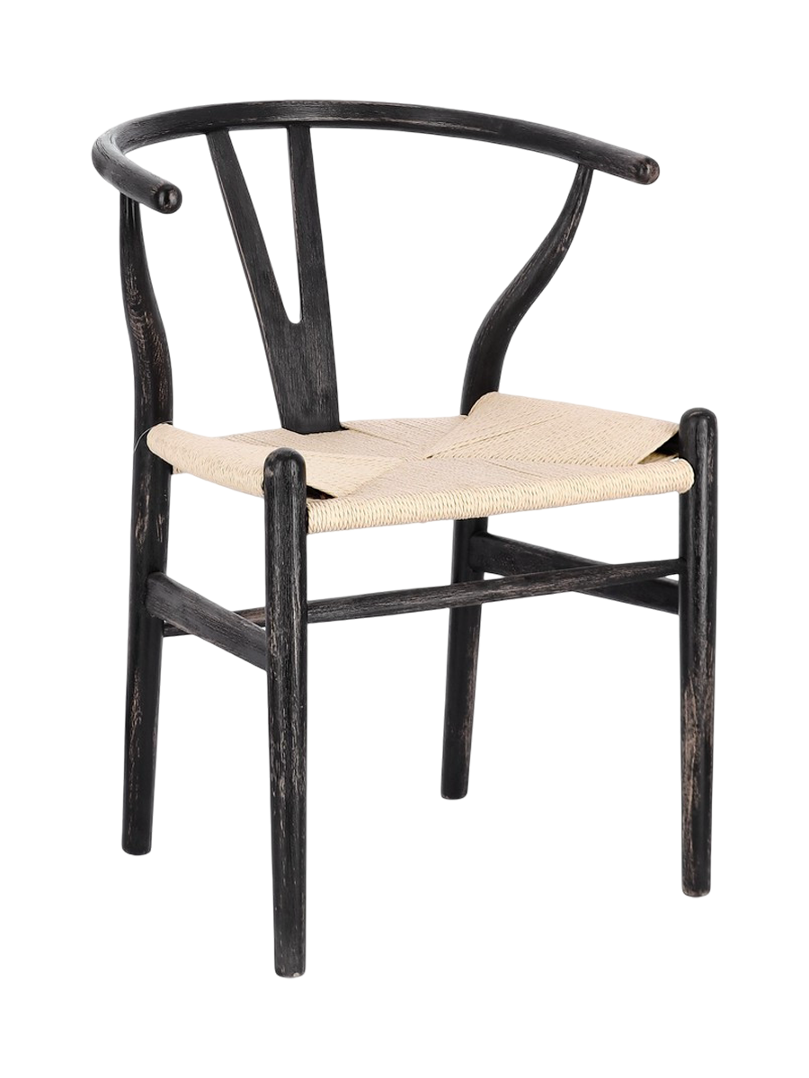 
Massivholz Design Esszimmerstuhl „Artemia“ - Schwarz/Natural