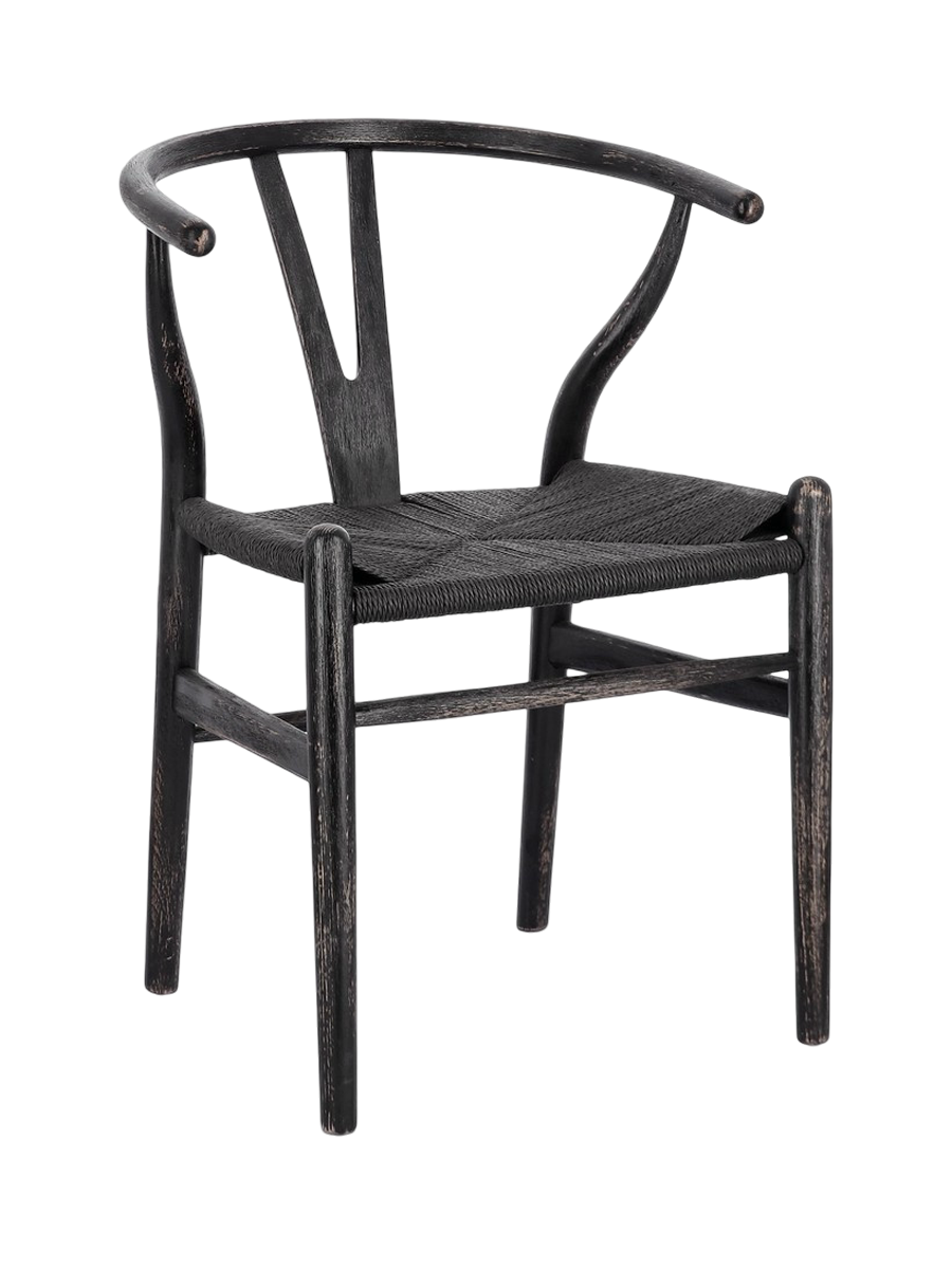 
Massivholz Design Esszimmerstuhl „Artemia“ - Schwarz