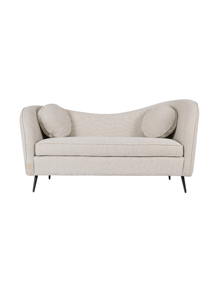 
2-Sitzer Design Sofa „Caddis“ - Strukturstoff Beige
