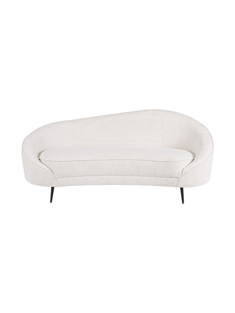 
3-Sitzer Design Sofa „Constance“ - Strukturstoff Weiss