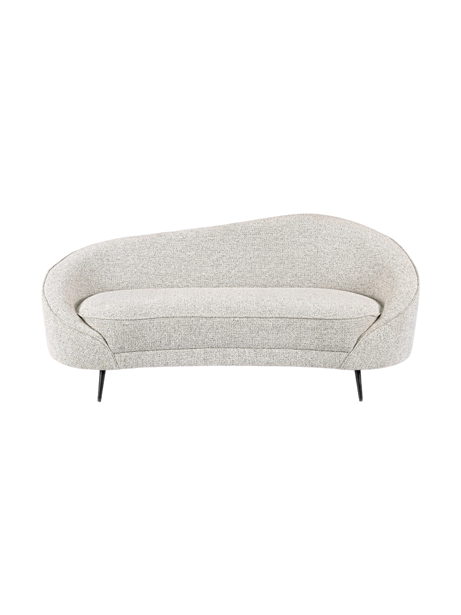 
3-Sitzer Design Sofa „Constance“ - Strukturstoff Hellgrau