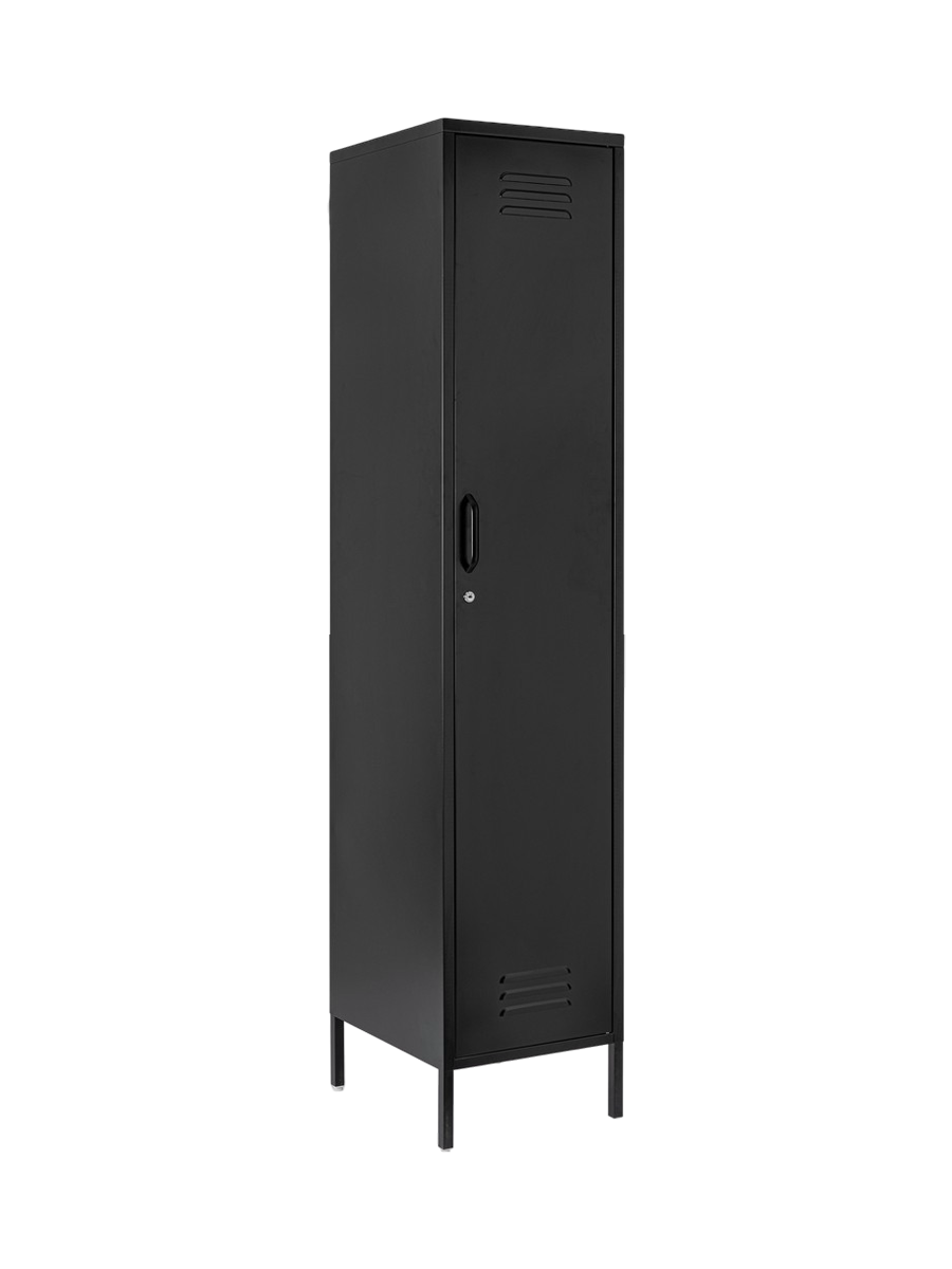 
Schmaler Kleiderschrank „Cambridge“ aus Metall - Schwarz