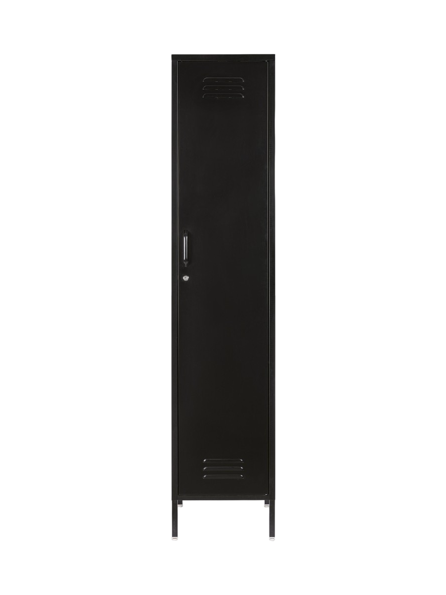 
Schmaler Kleiderschrank „Cambridge“ aus Metall - Schwarz