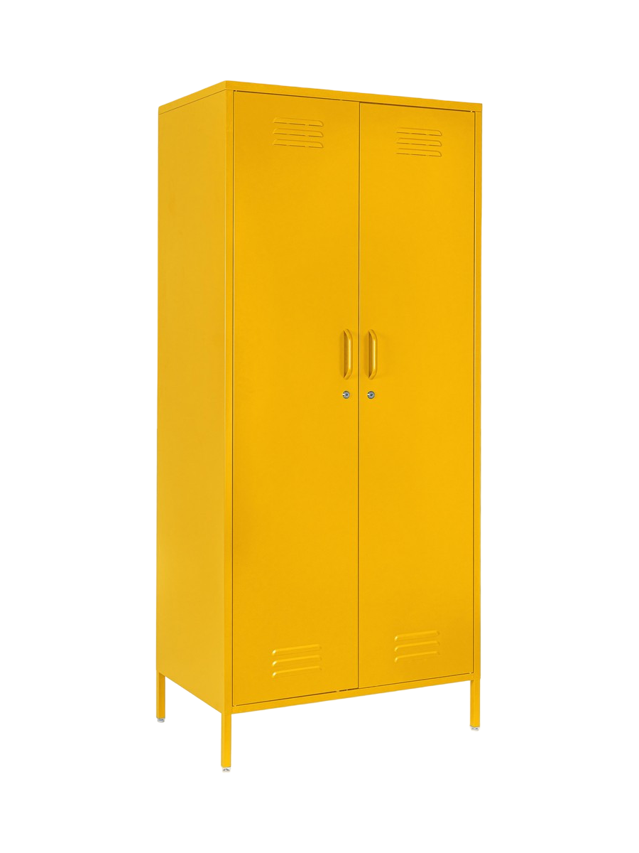 
Kleiderschrank „Cambridge“ aus Metall - Gelb
