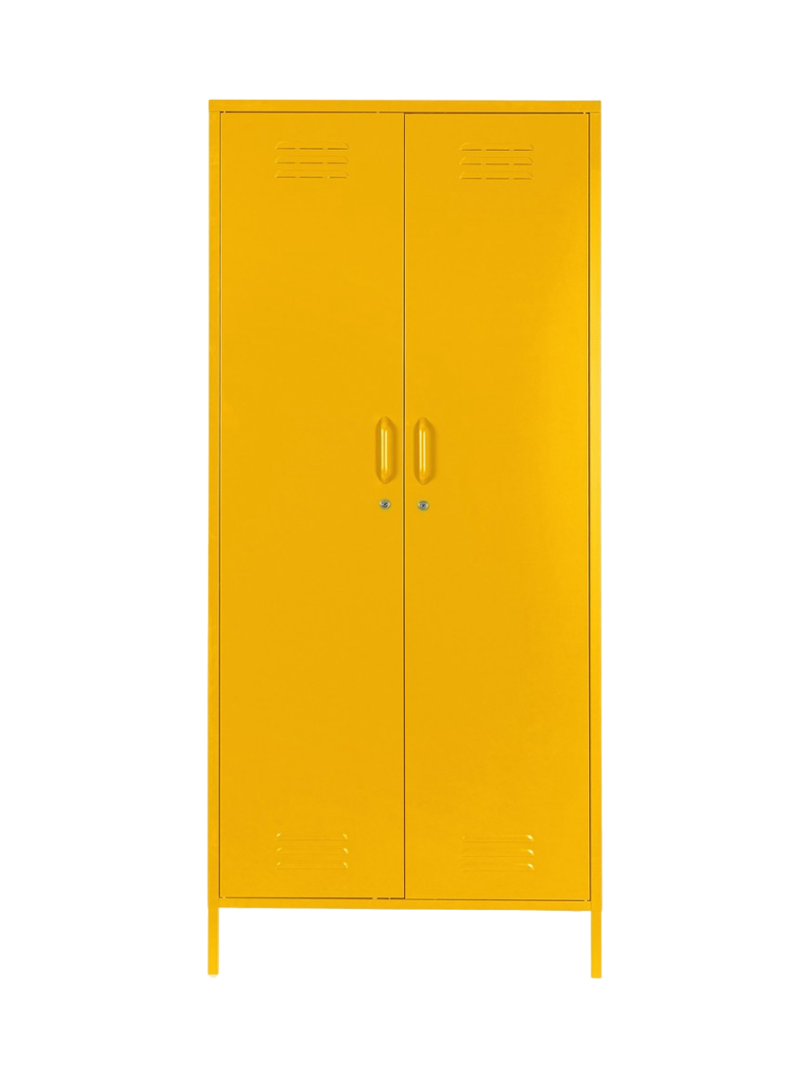 
Kleiderschrank „Cambridge“ aus Metall - Gelb