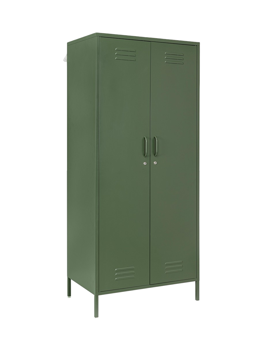 
Kleiderschrank „Cambridge“ aus Metall - Dunkelgrün