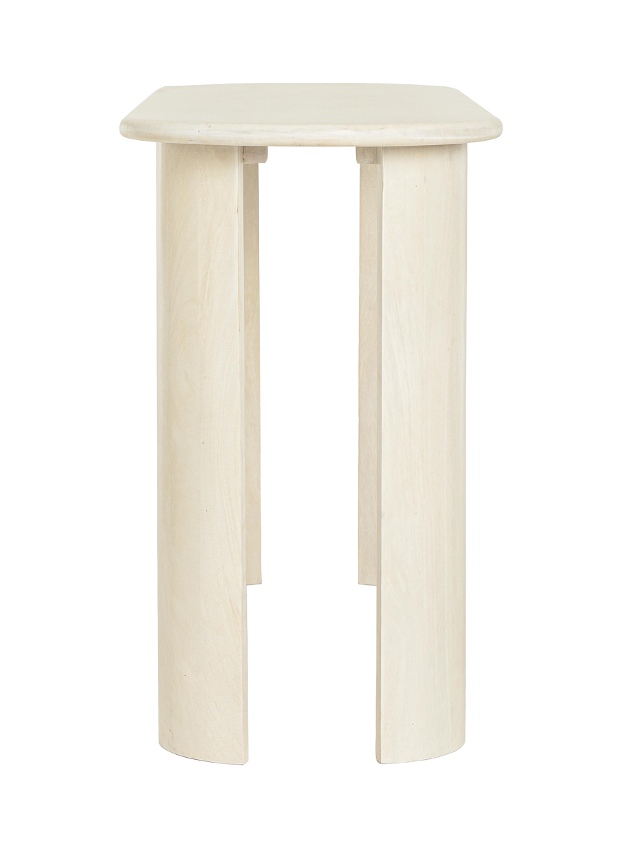 
Consolle ovale di design in legno massello «Orlando» - Inferno naturale