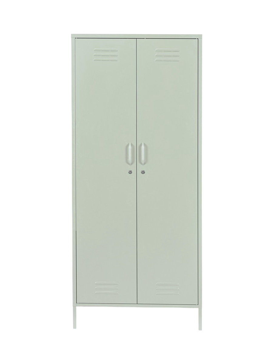 
Kleiderschrank „Cambridge“ aus Metall - Salbeigrün