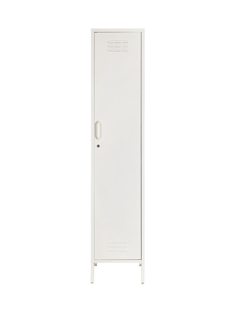 
Schmaler Kleiderschrank „Cambridge“ aus Metall - Creme
