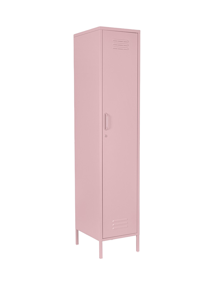 
Schmaler Kleiderschrank „Cambridge“ aus Metall - Pastellrosa