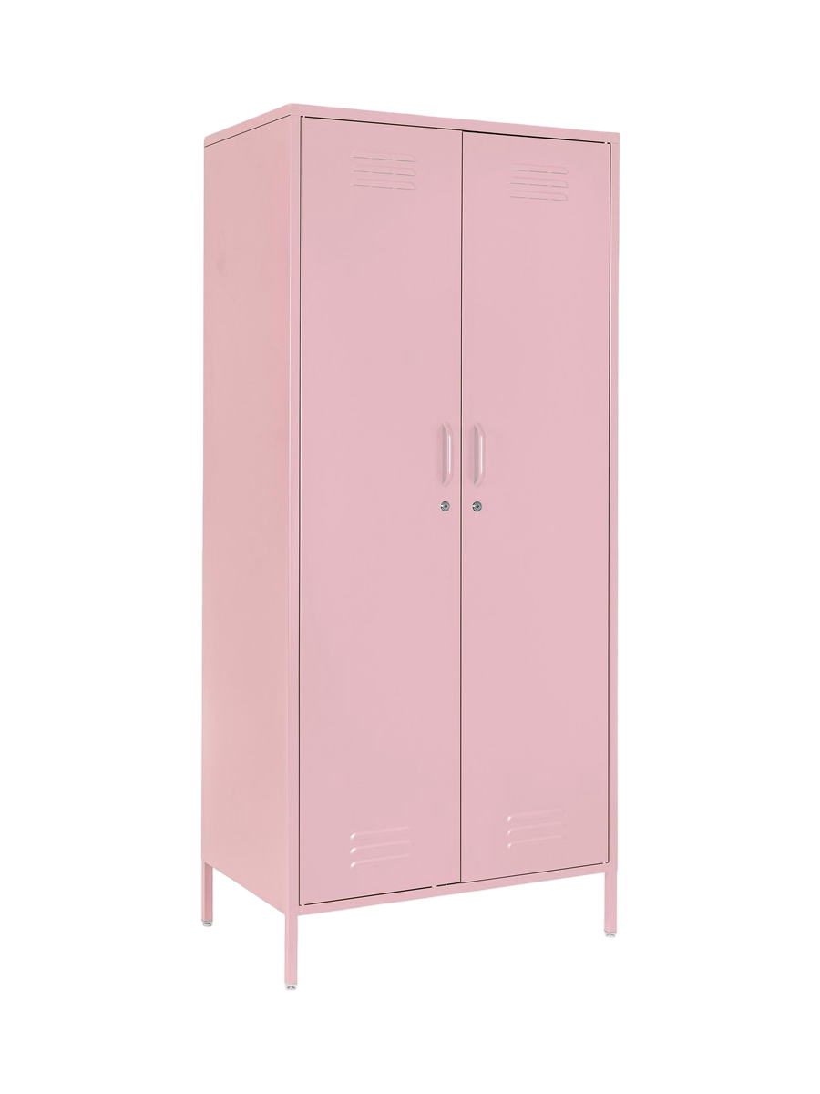 
Kleiderschrank „Cambridge“ aus Metall - Pastellrosa