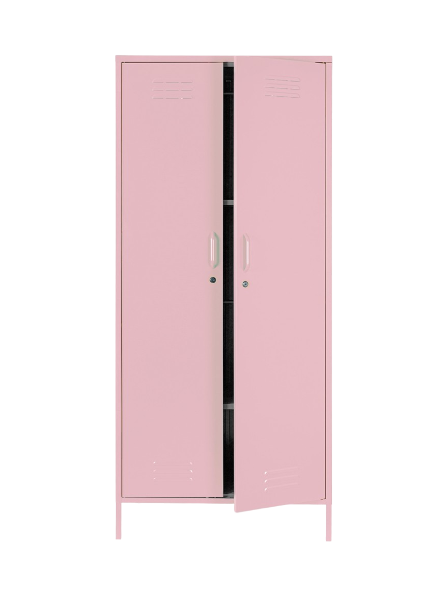 
Kleiderschrank „Cambridge“ aus Metall - Pastellrosa