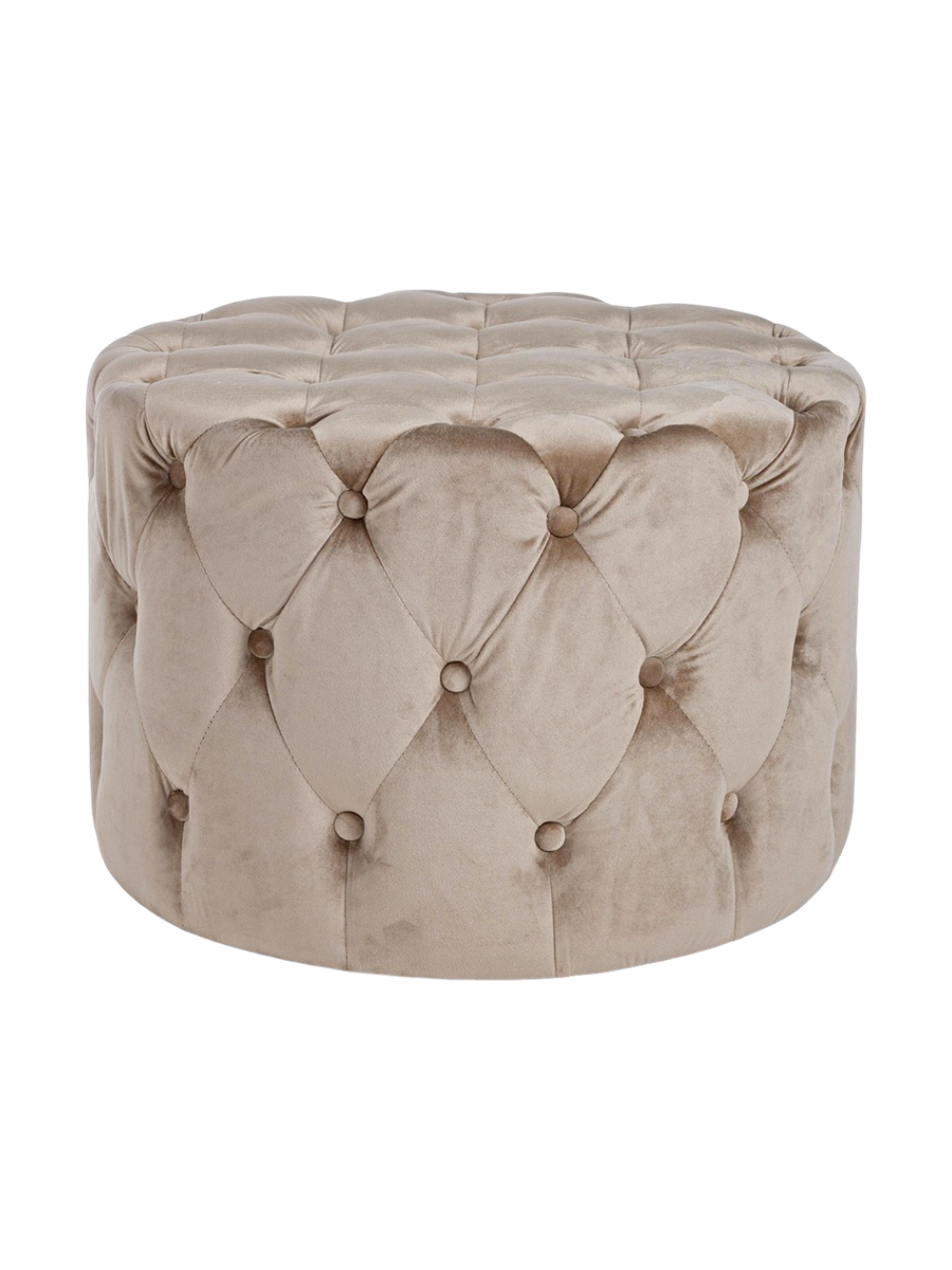 
Design Sitzpouf „Lorella“ - Samt Beige