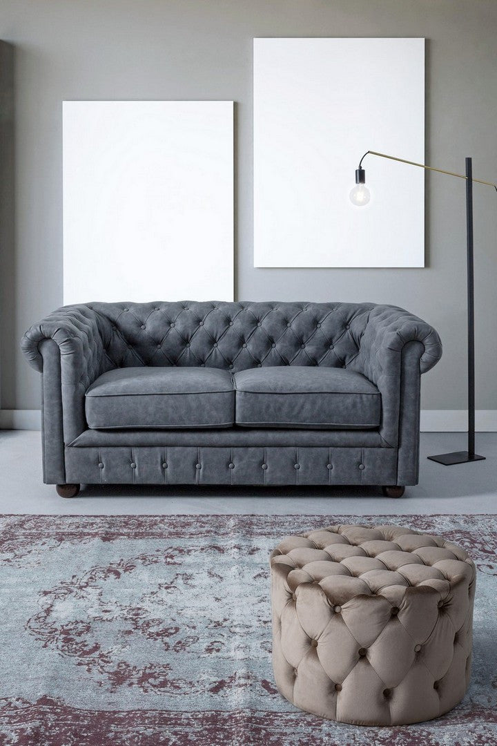 
Design Sitzpouf „Lorella“ - Samt Beige