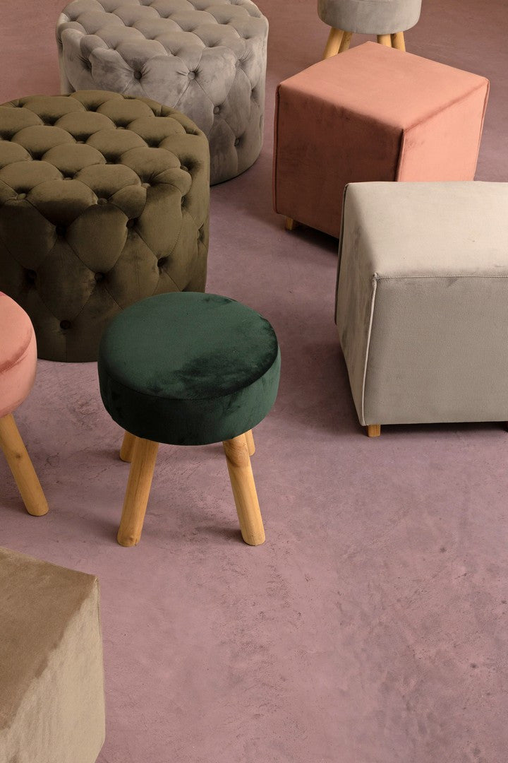 
Design Sitzpouf „Lorella“ - Samt Grün