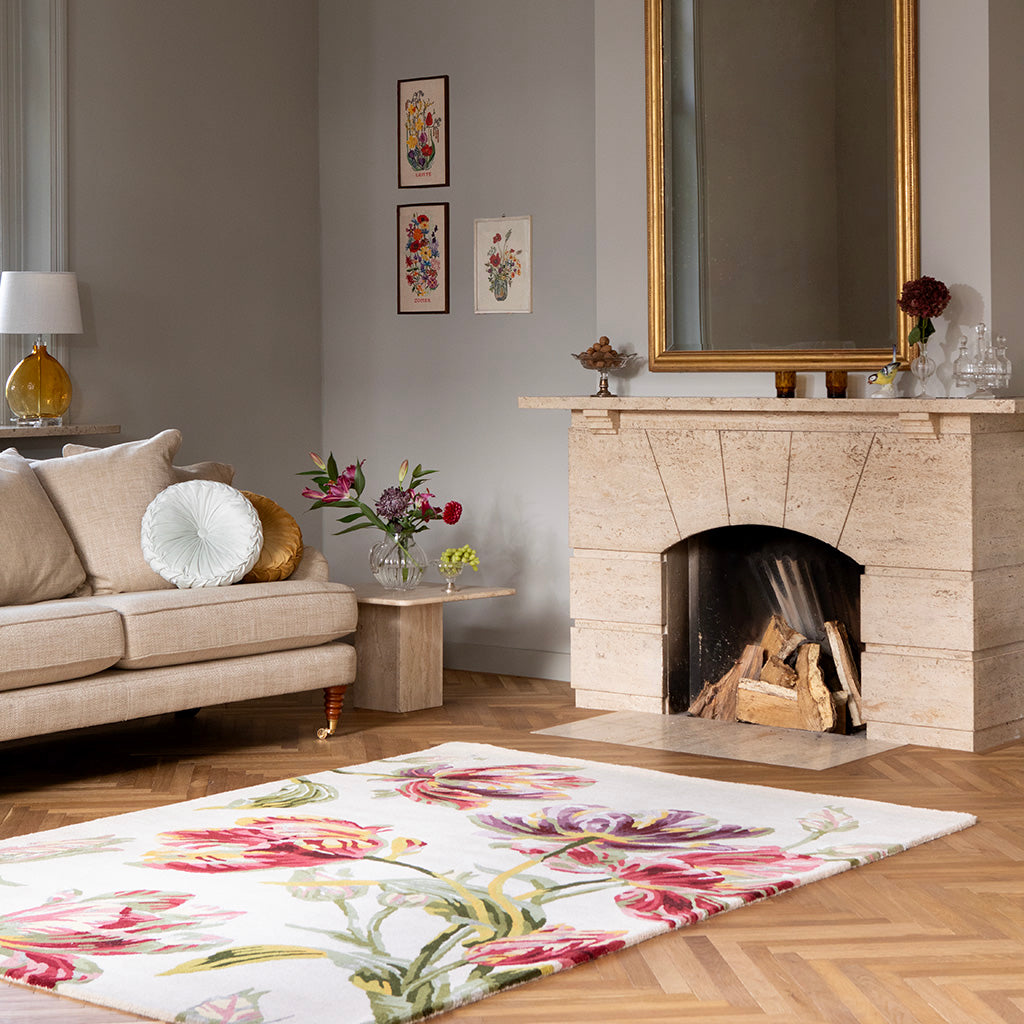
Tapis design tufté main « Gosford » en laine de Nouvelle-Zélande - 140 x 200 cm / Canneberge