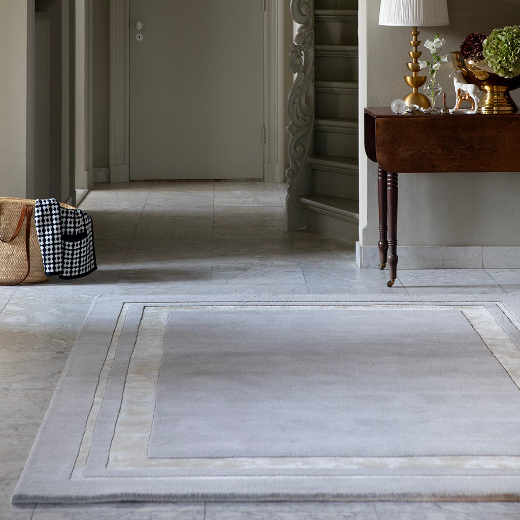 
Tapis en laine design fait main « Redbrook », diverses tailles - 140 x 200 cm / Argent