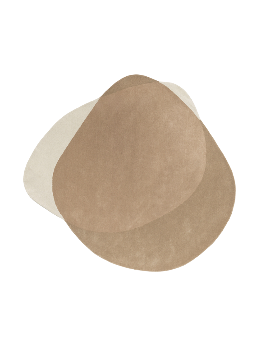 
Hand-tufted designer wool rug "Element Arp Natural", various sizes - 160 x 175 cm