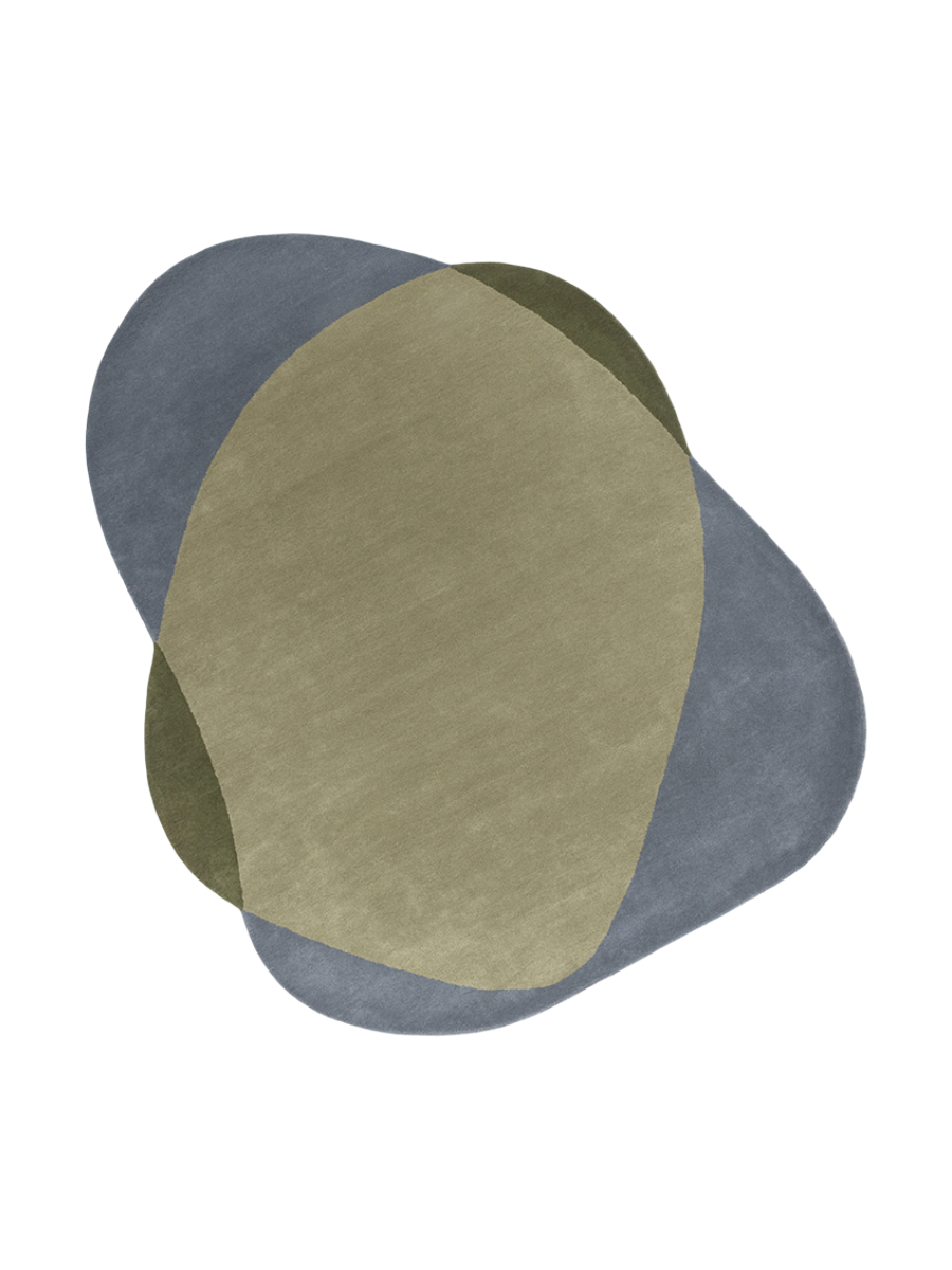 
Hand-tufted designer wool rug "Element Chad Grey", various sizes - 140 x 165 cm