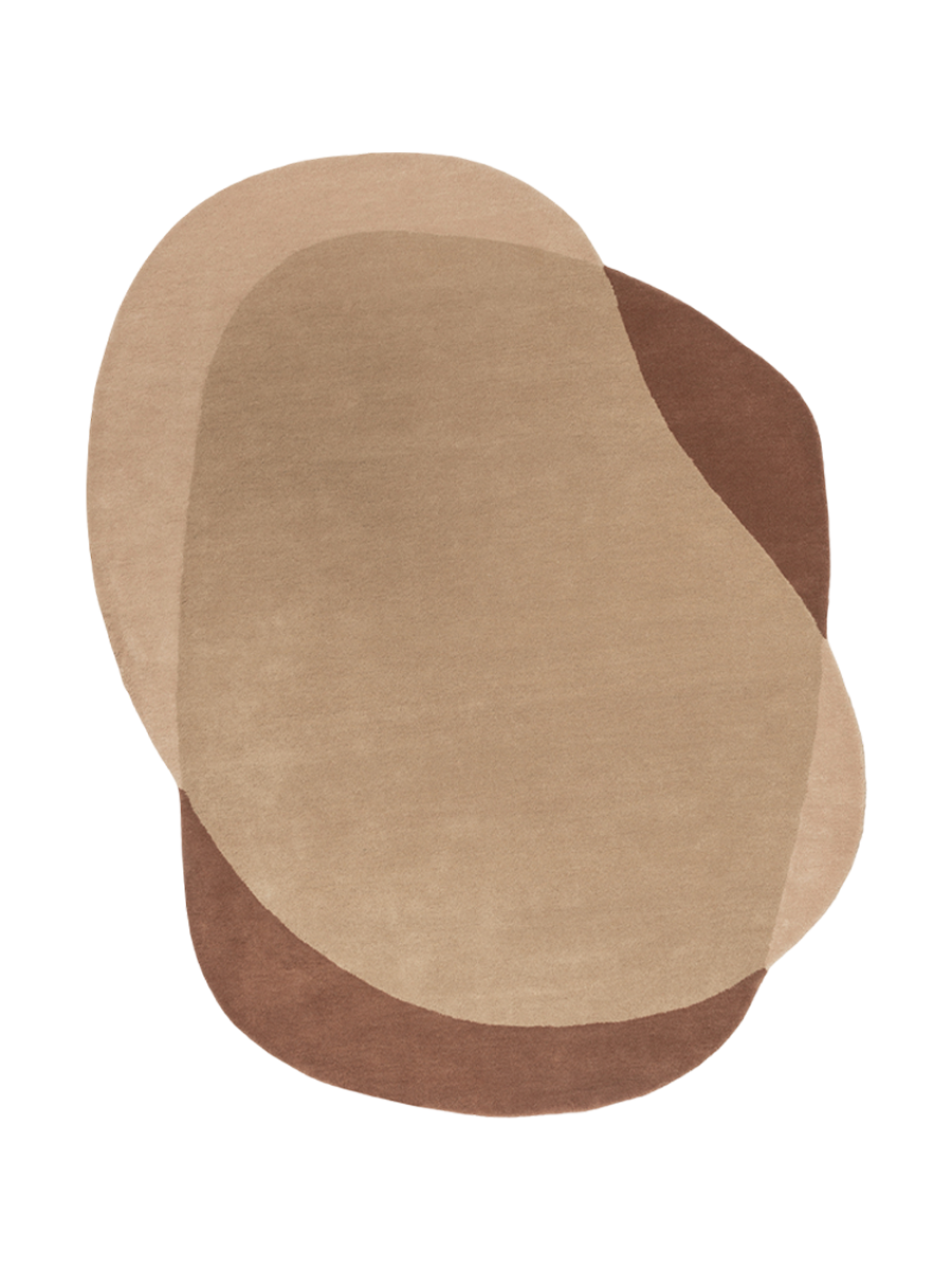 
Tapis en laine tufté main designer « Element Moore Caramel », diverses tailles - 140 x 184 cm