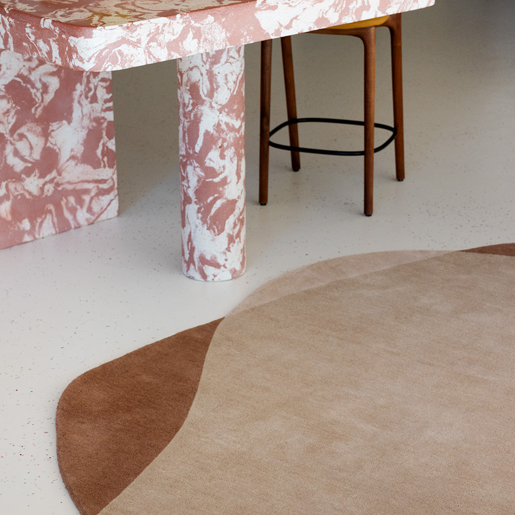 
Tapis en laine tufté main designer « Element Moore Caramel », diverses tailles - 140 x 184 cm
