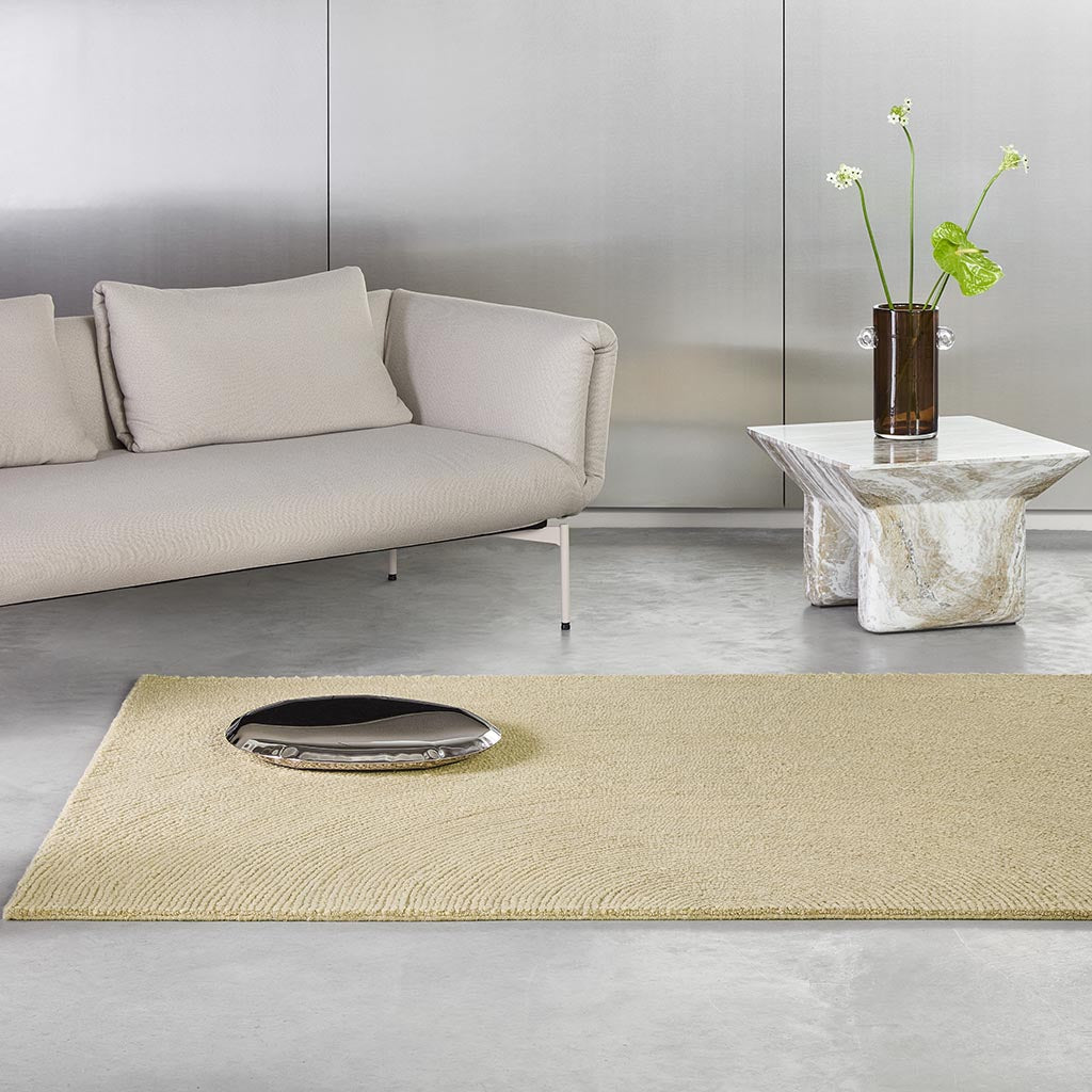 
Handgetufteter Designer Wollteppich „Decor Echo“, verschiedene Grössen - 140 x 200 cm / Sand