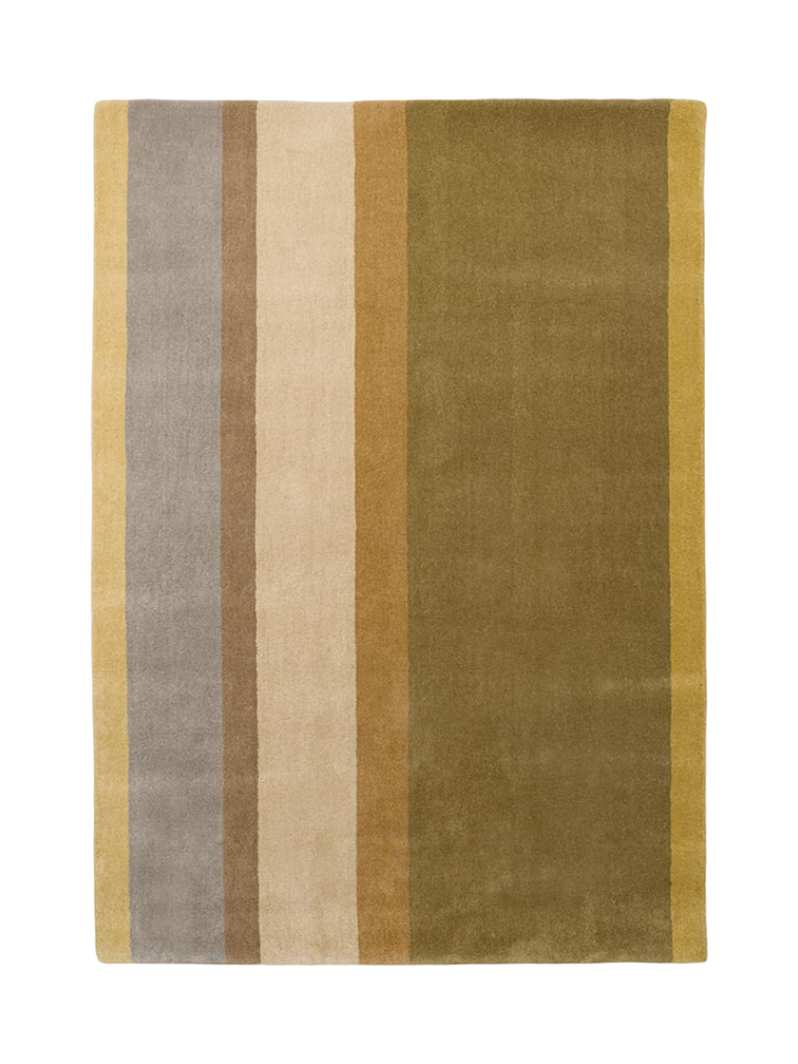 
Handgetufteter Designer Wollteppich „Linear Earth“, verschiedene Grössen - 140 x 200 cm