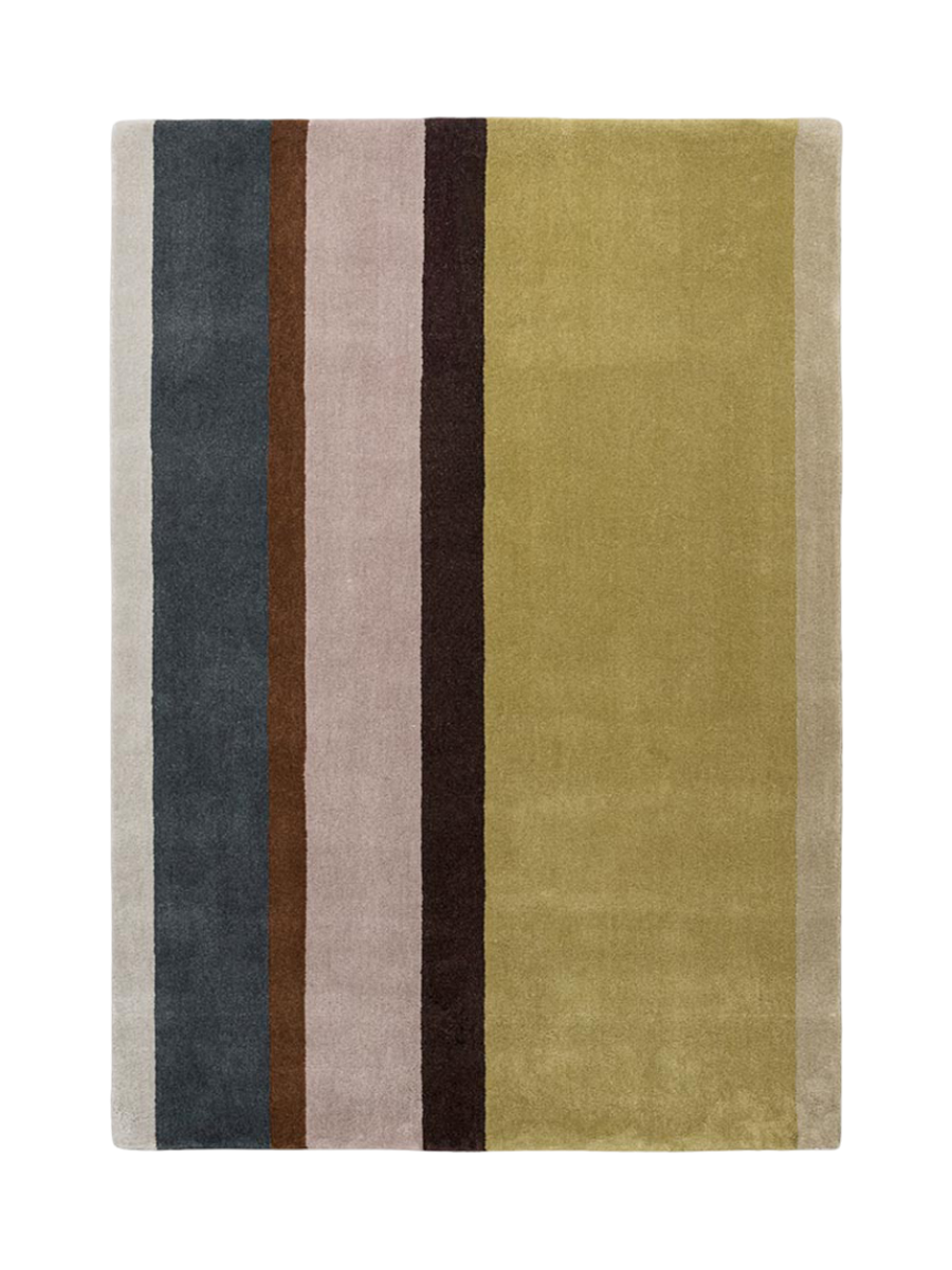 
Handgetufteter Designer Wollteppich „Linear Retro“, verschiedene Grössen - 140 x 200 cm