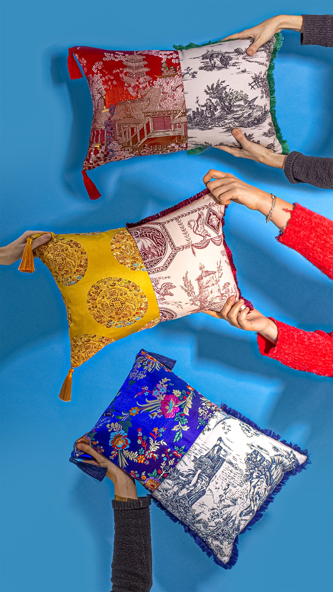 
Designer cushion "Hybrid Ottavia" made of porcelain