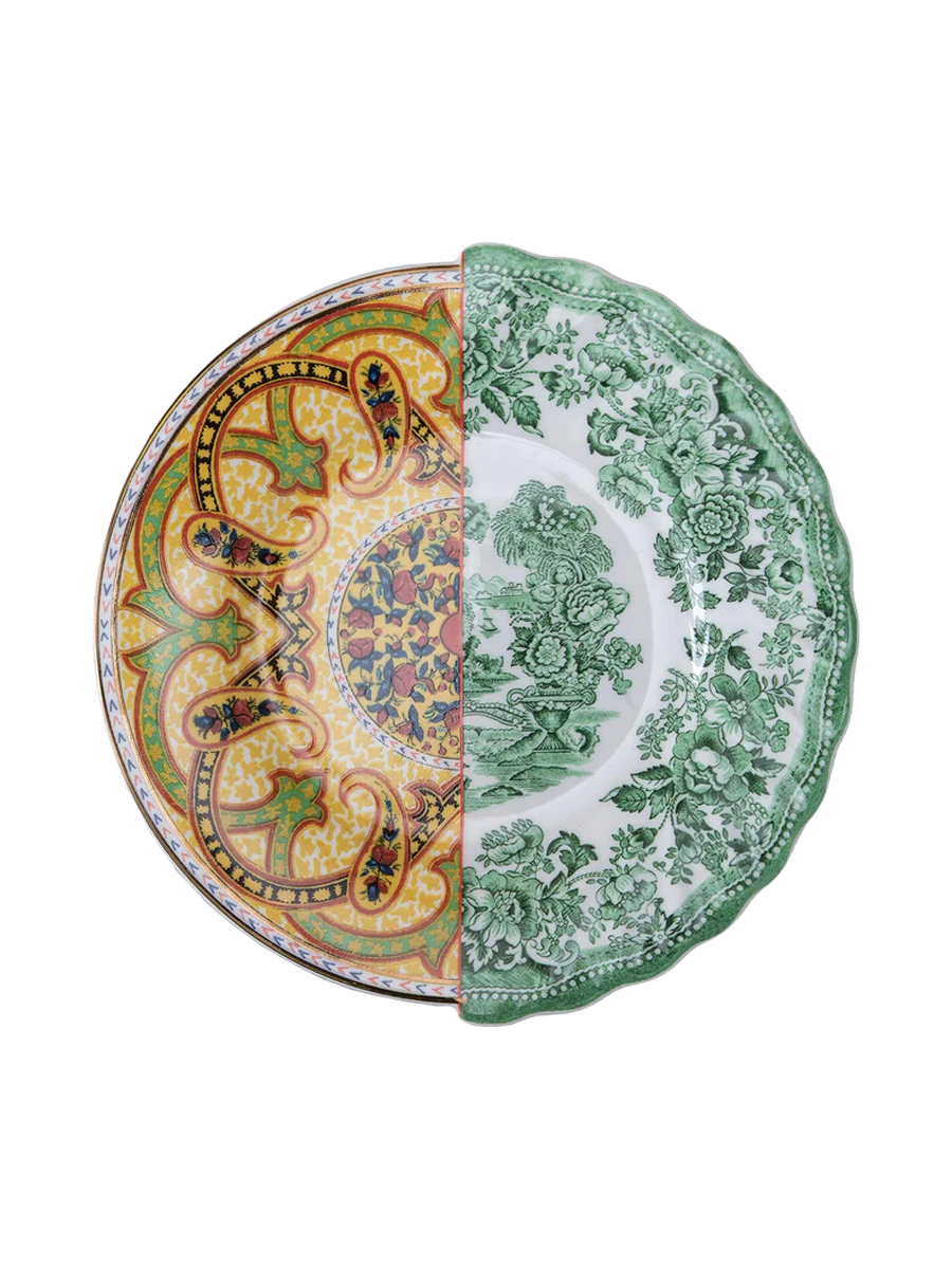 
Assiette design salade et dessert « Hybrid Sravasti » en porcelaine