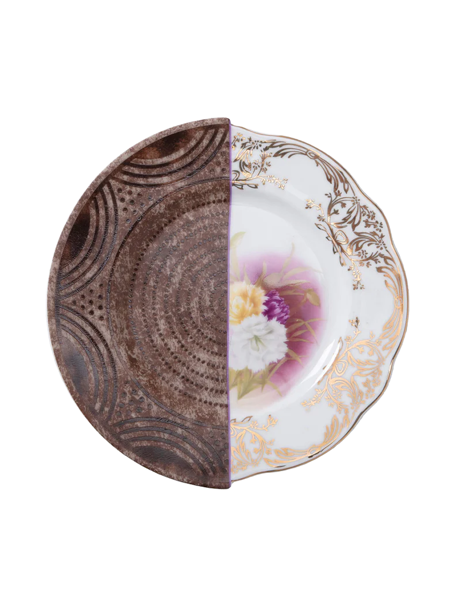 
Assiette à salade et à dessert design « Hybrid Lok » en porcelaine