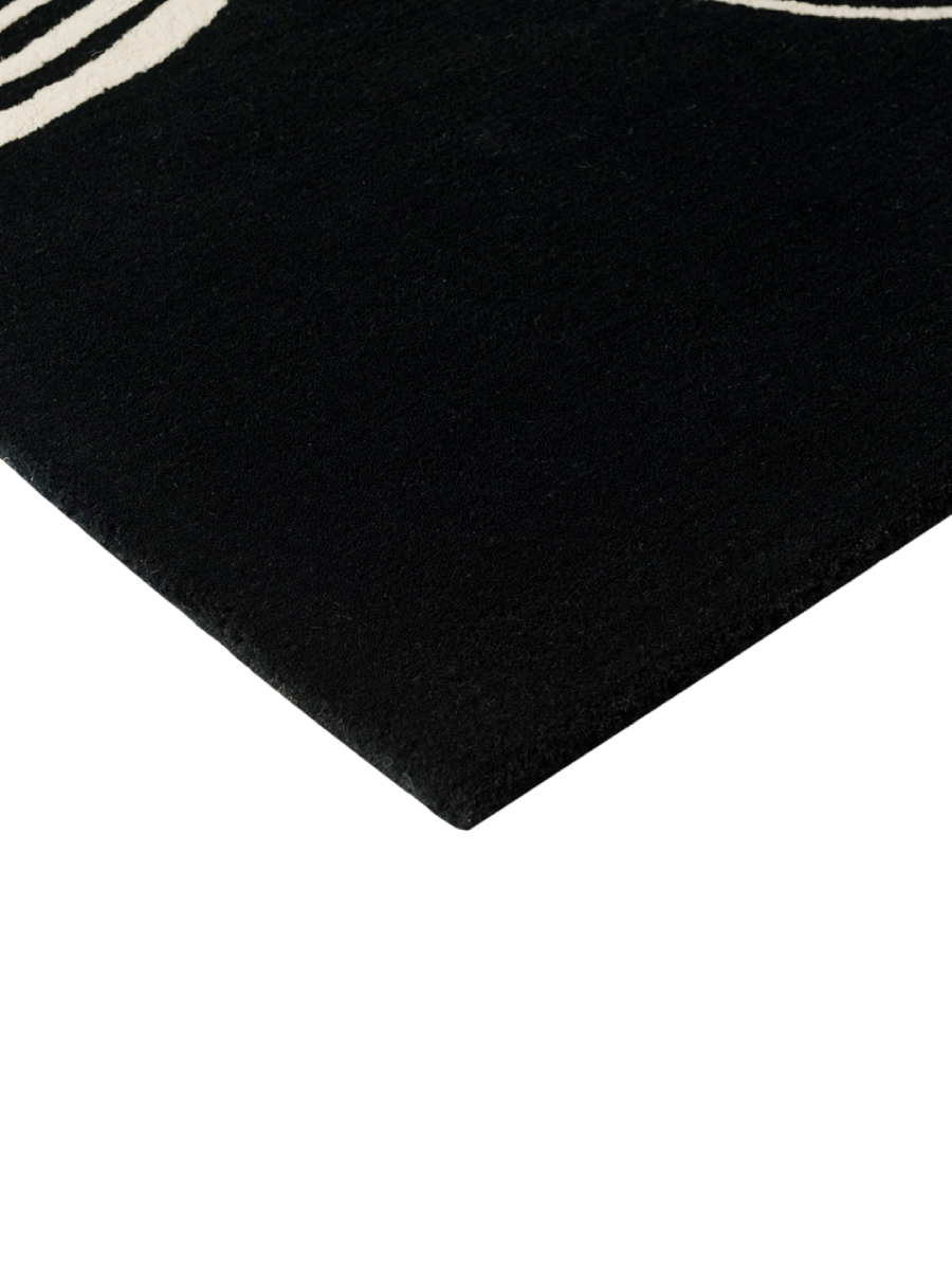 
Designer Teppich „Decor Flow“ - handgetuftet, aus 100% reiner Schurwolle - 160 x 230 cm / Caviar
