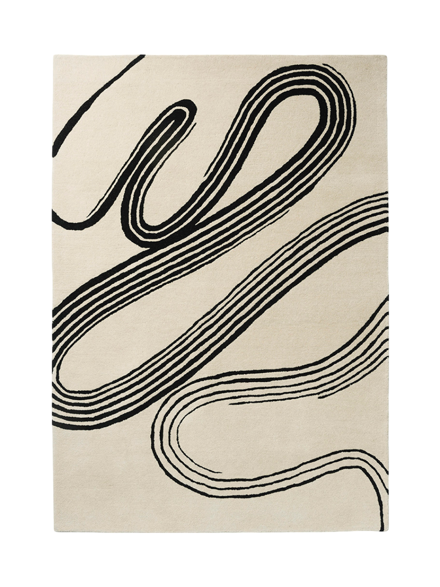 
Designer Teppich „Decor Flow“ - handgetuftet, aus 100% reiner Schurwolle - 160 x 230 cm / Soft Sand
