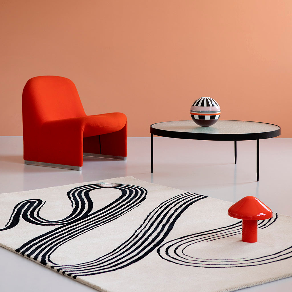 
Designer Teppich „Decor Flow“ - handgetuftet, aus 100% reiner Schurwolle - 160 x 230 cm / Soft Sand