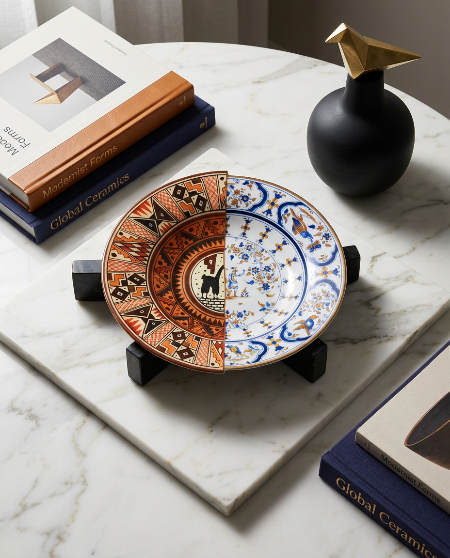 
Assiette design pour soupe et pâtes « Hybrid Tula » en porcelaine