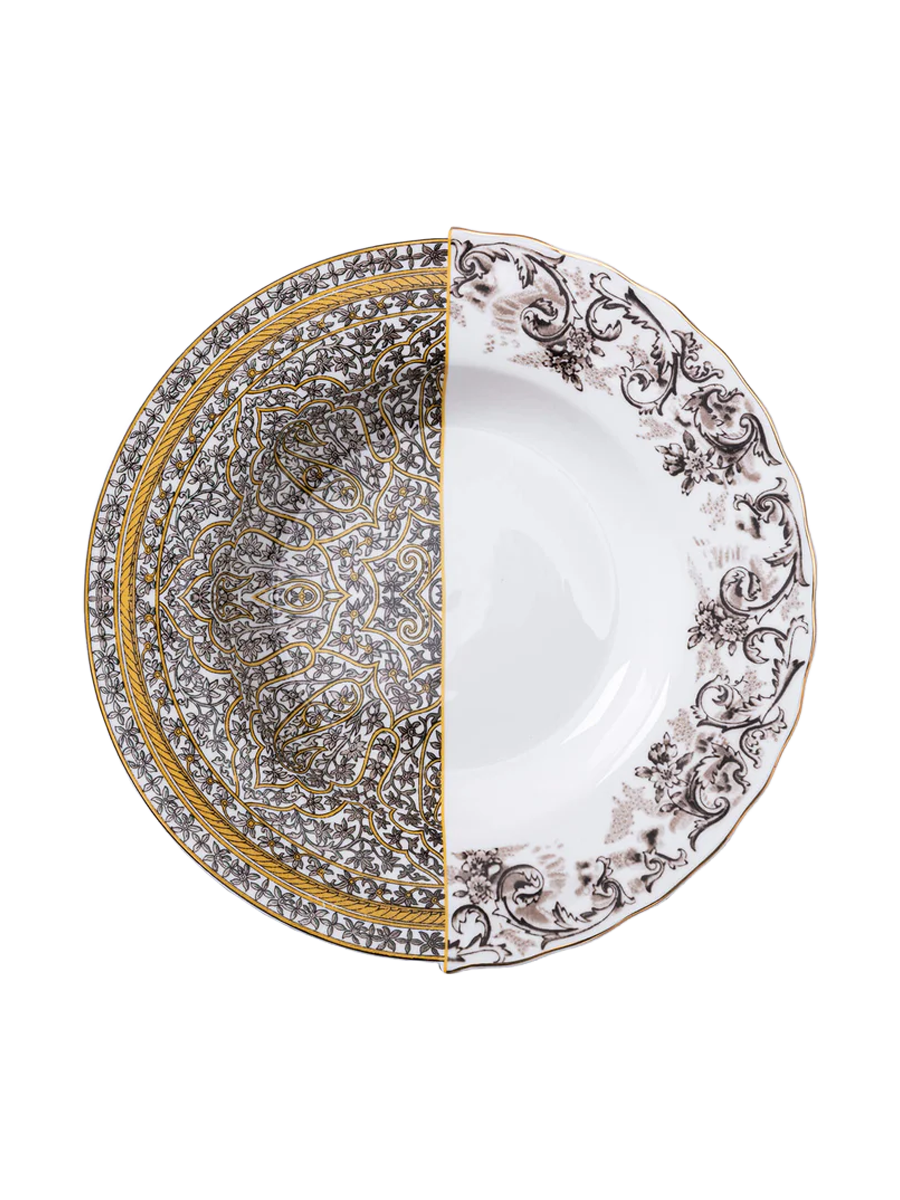 
Assiette design à soupe et à pâtes « Hybrid Agroha » en porcelaine