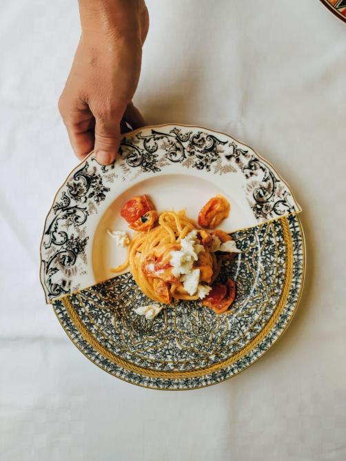 
Assiette design à soupe et à pâtes « Hybrid Agroha » en porcelaine