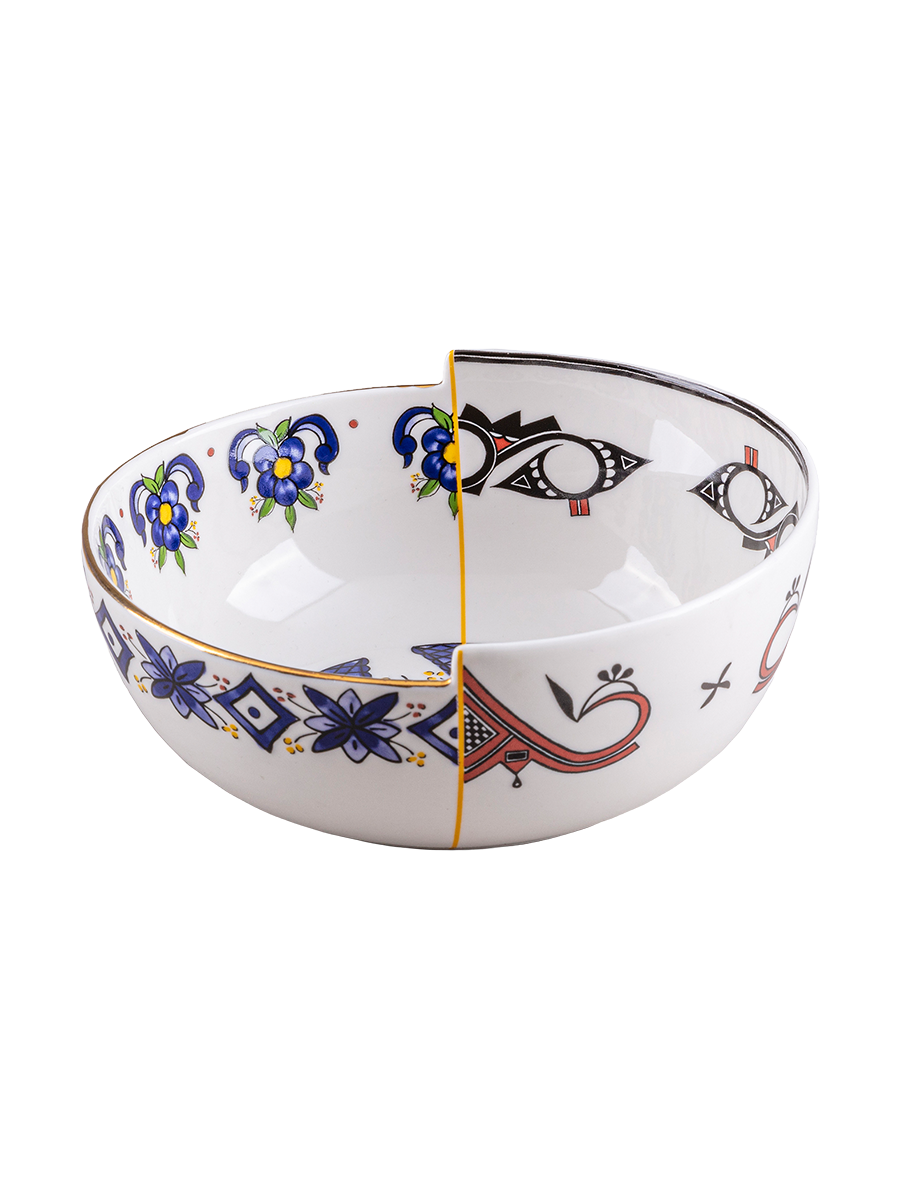 
Bol design « Hybrid Tiwanaku » en porcelaine