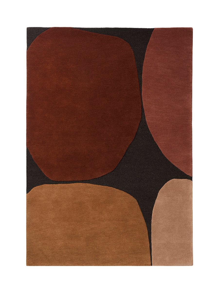 
Designer Teppich „Decor Plateau“ - handgetuftet, aus 100% reiner Schurwolle - 140 x 200 cm / Terra
