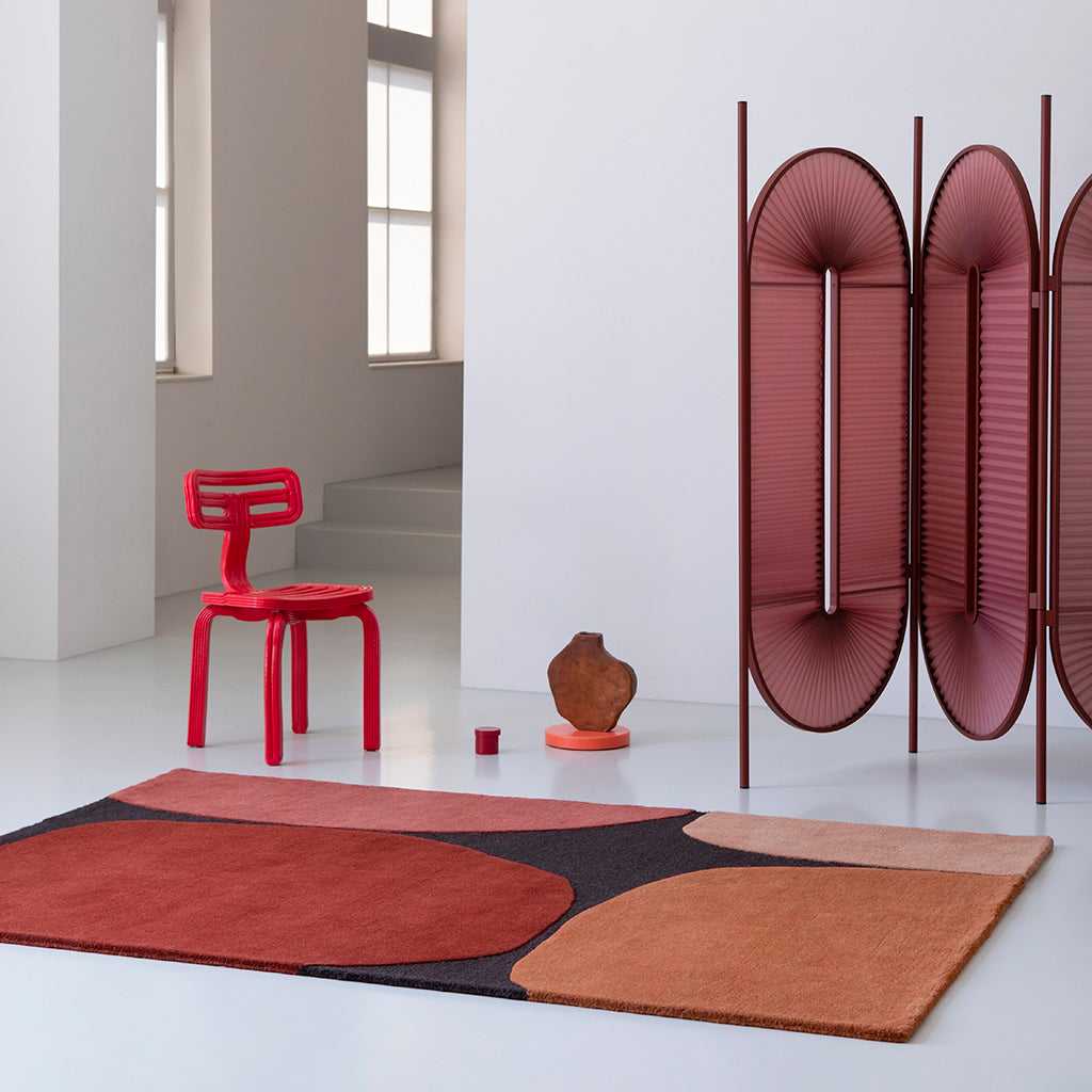 
Designer Teppich „Decor Plateau“ - handgetuftet, aus 100% reiner Schurwolle - 140 x 200 cm / Terra