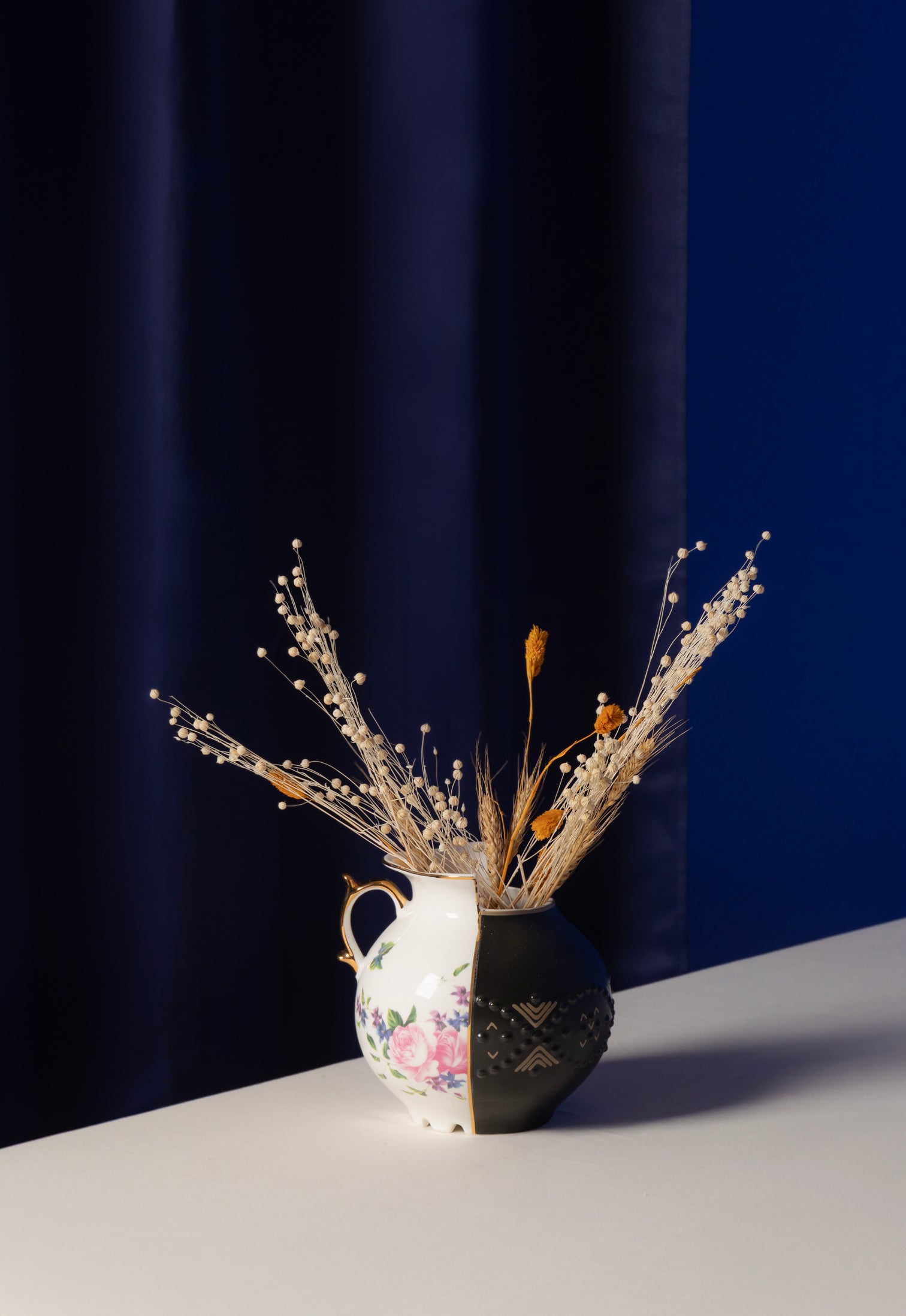 
Hand-Painted Porcelain Design Vase "Hybrid Life"