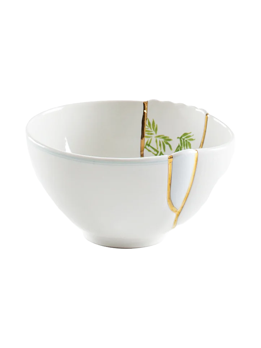 
Coupe décorative « Kintsugi 03 » en porcelaine ornée d'or fin